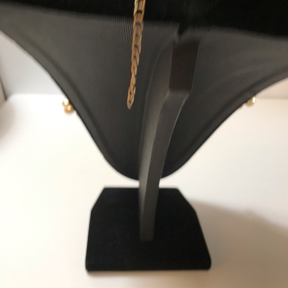 Black & Smokey Topaz Gemstone Statement Necklace - Picture 5 of 7